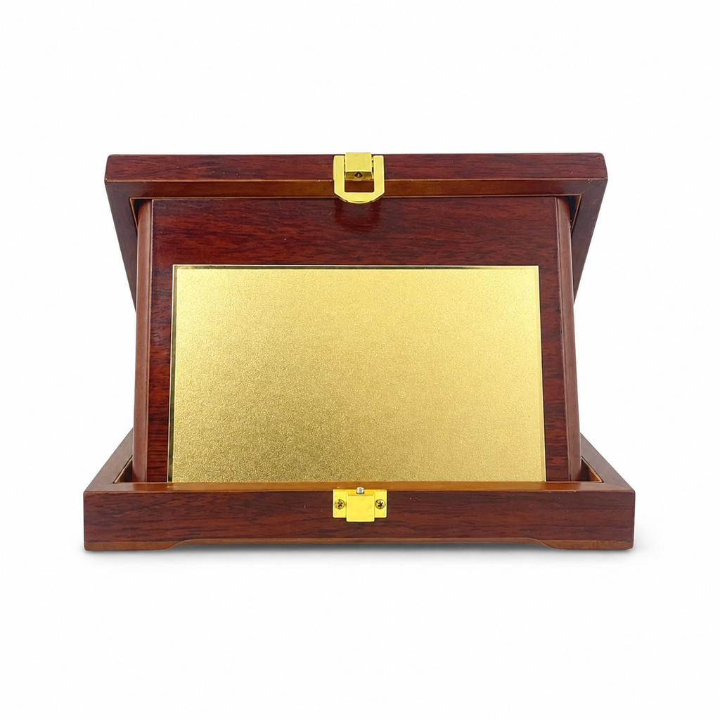 Wooden Award Plaque with Presentation Case