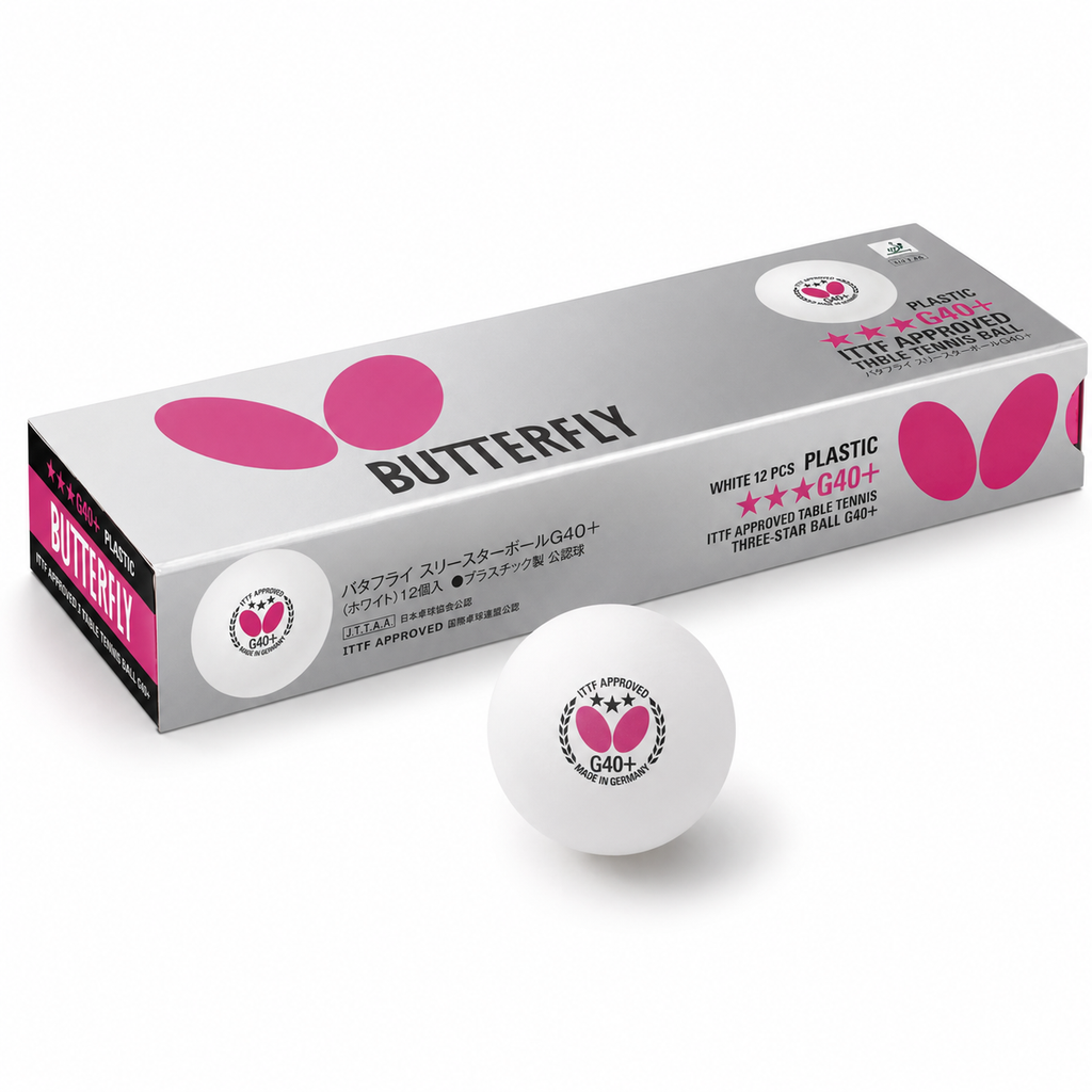Butterfly G40+ 3-Star Table Tennis Balls