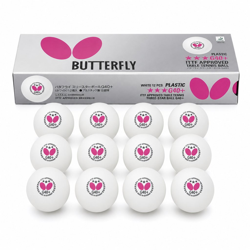 Butterfly G40+ 3-Star Table Tennis Balls
