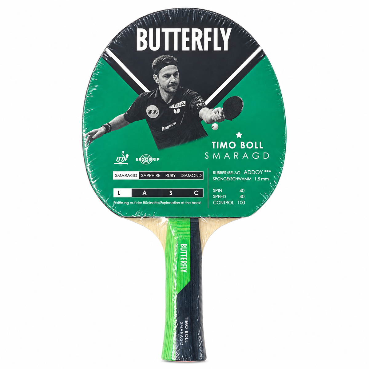 Butterfly Timo Boll Smaragd 1-Star Table Tennis Racket