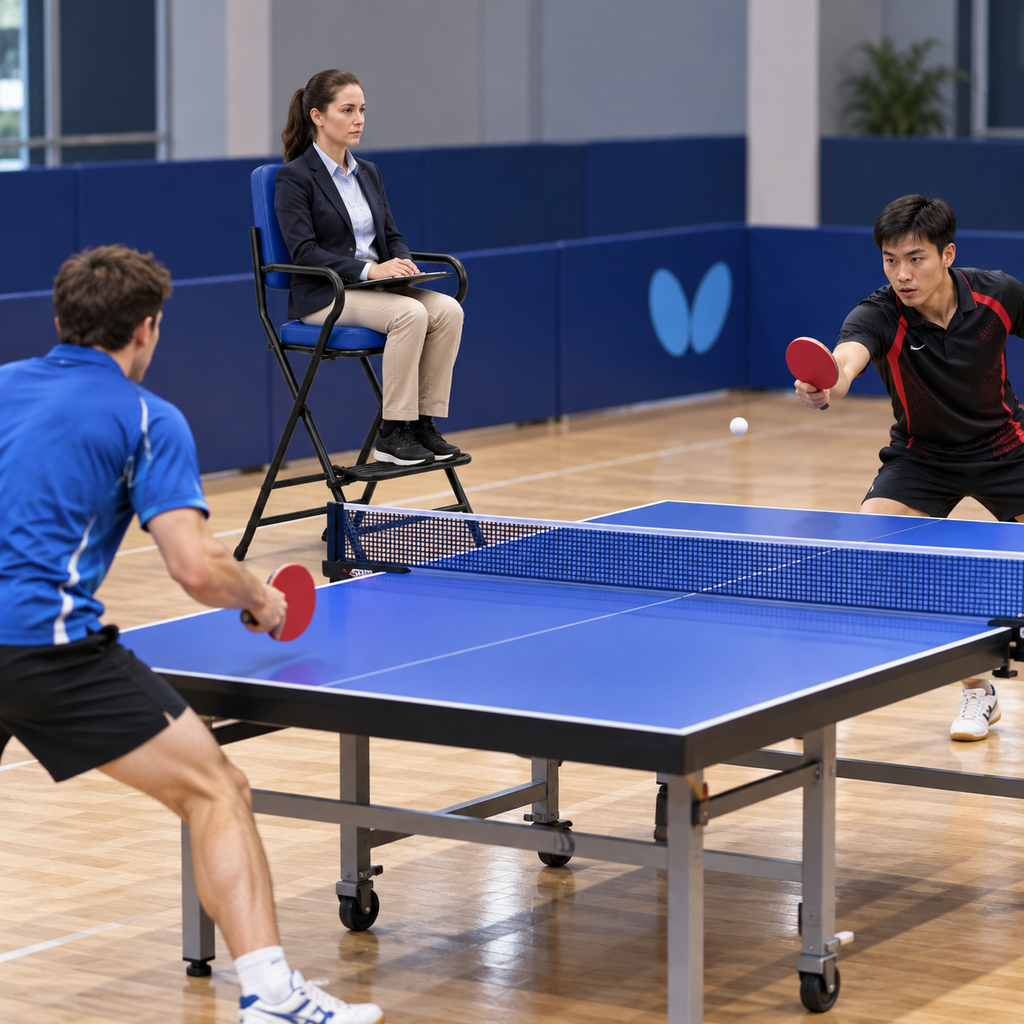 Foldable Elevated Table Tennis Umpire Chair