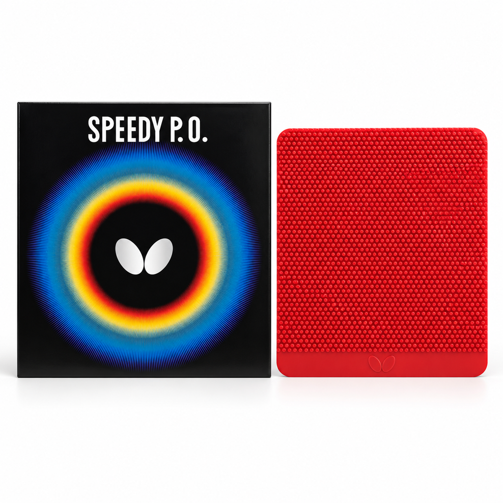 Butterfly Speedy P.O. Pips-Out Table Tennis Rubber – Red