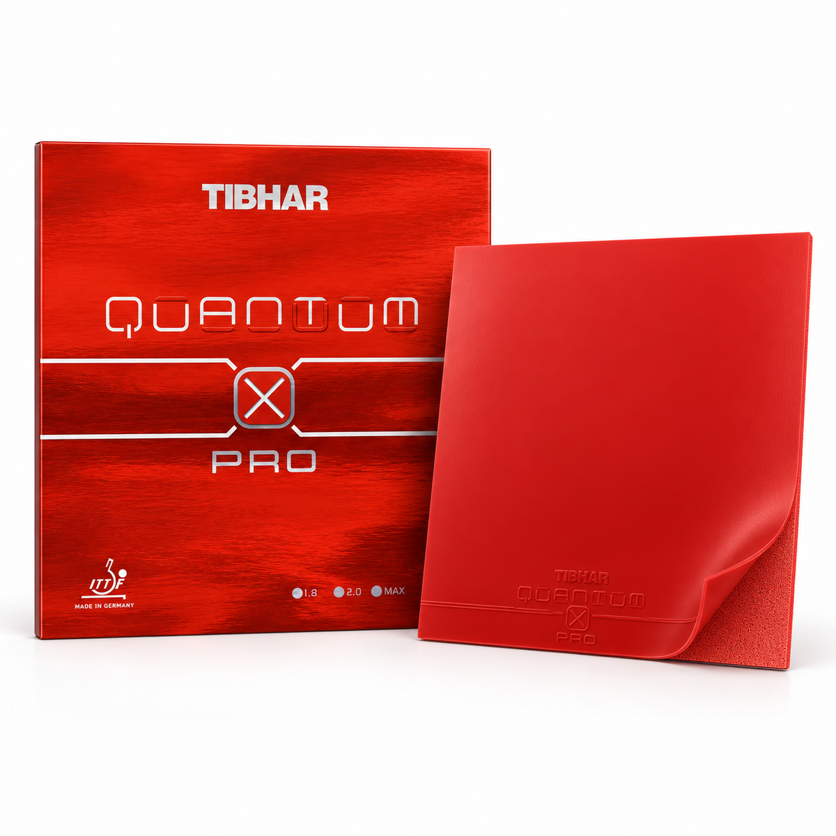 Tibhar Quantum X Pro Table Tennis Rubber – Red
