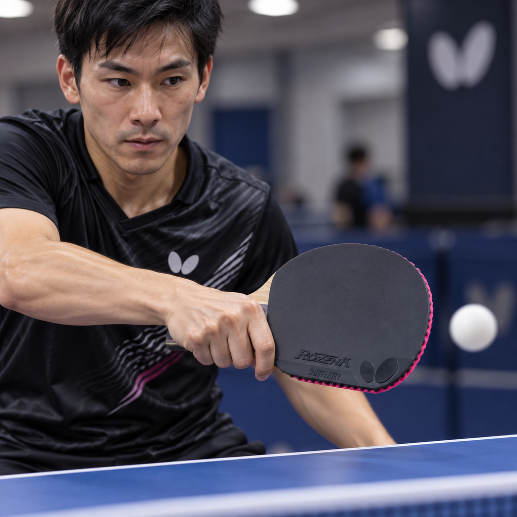 Butterfly Rozena Table Tennis Rubber – Black