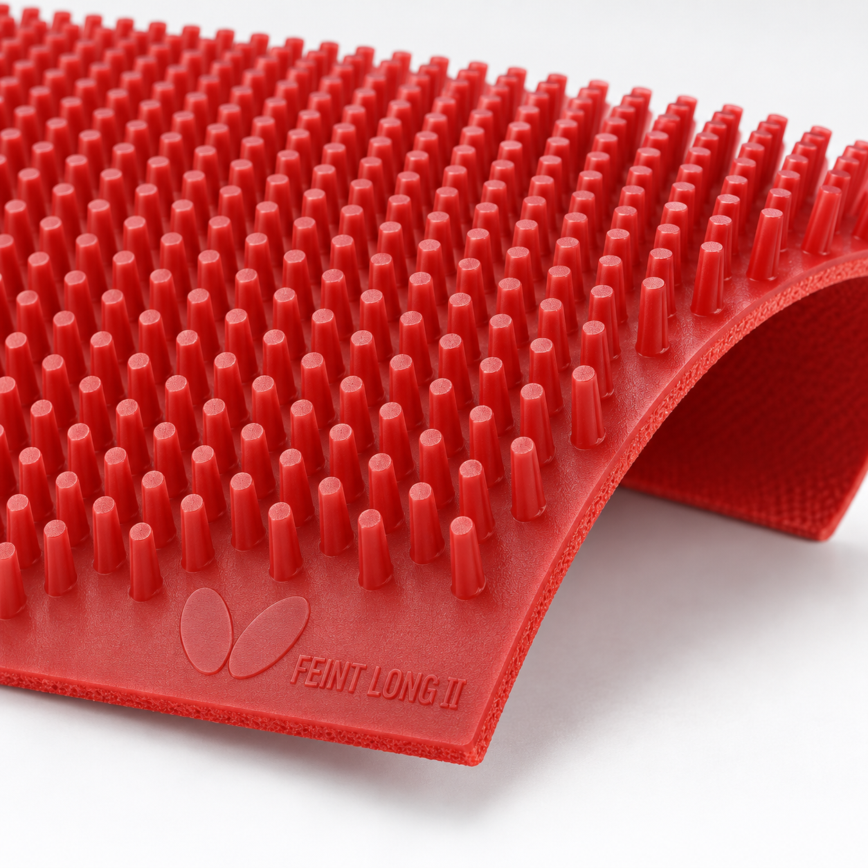 Butterfly Feint Long II Long-Pips Table Tennis Rubber – Red