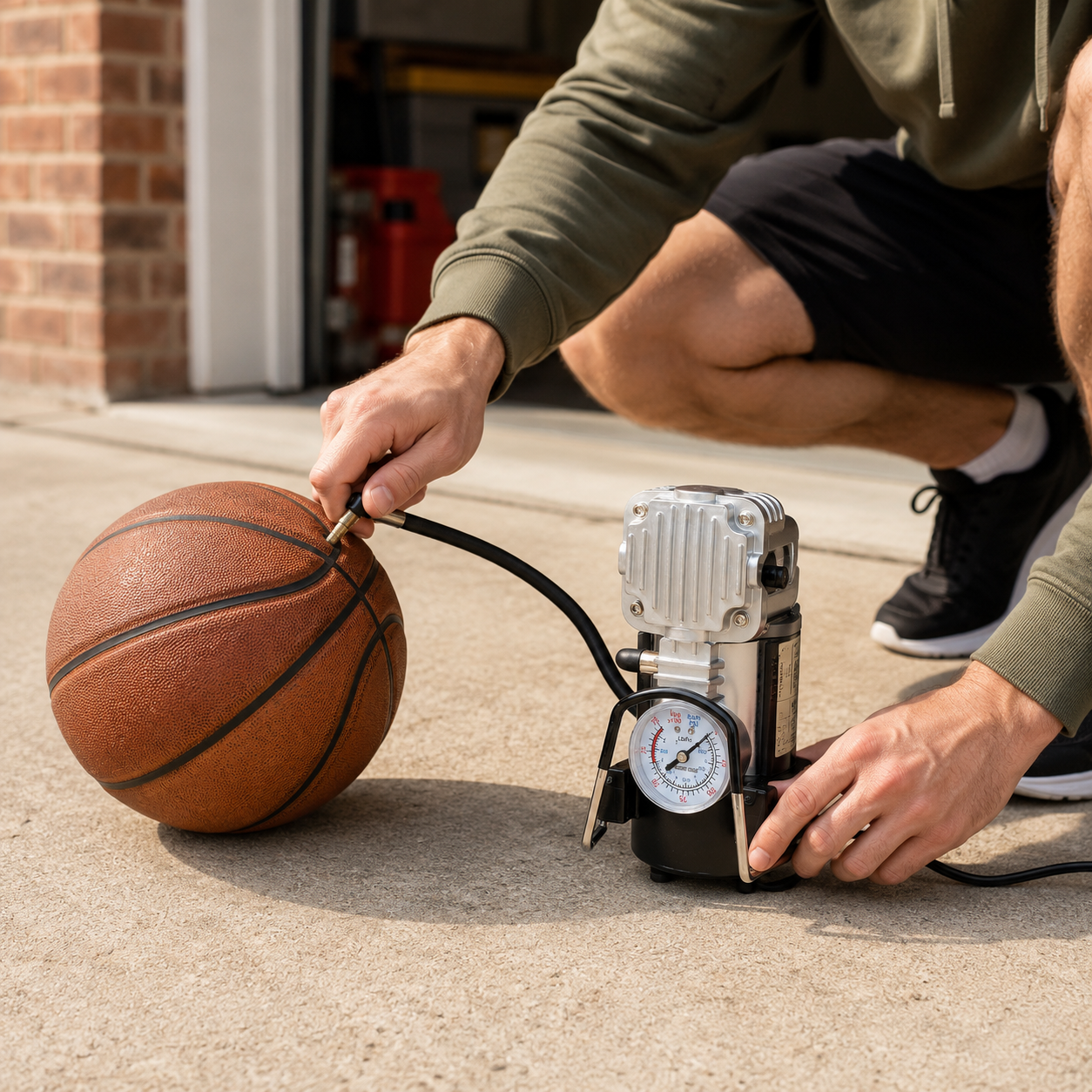 Universal Electric Air Pump with Pressure Gauge