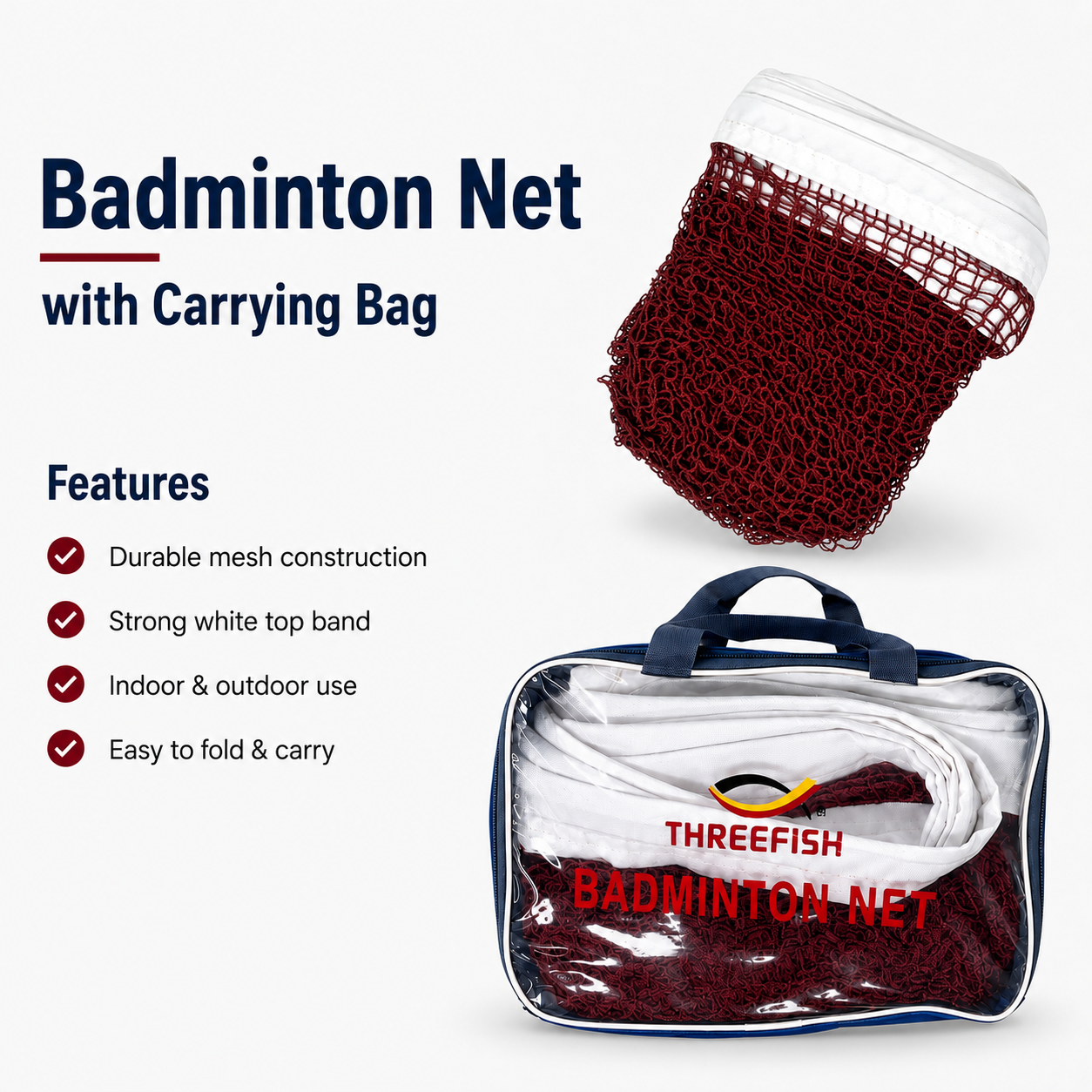 Badminton Net with Carrying Bag