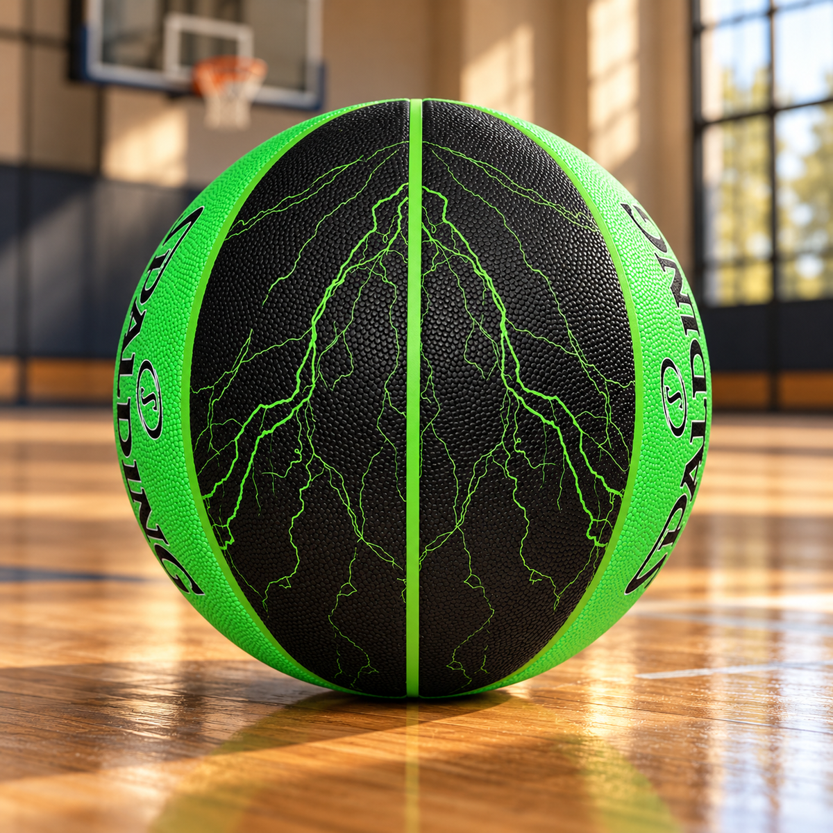Spalding Pro Grip X Basketball – Electric Green