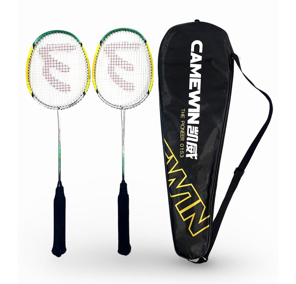 Black Badminton Racket Set Camewin 0153