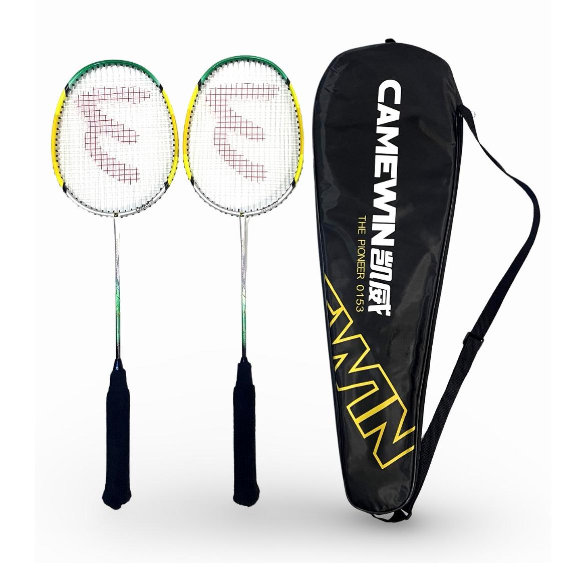 Black Badminton Racket Set Camewin 0153