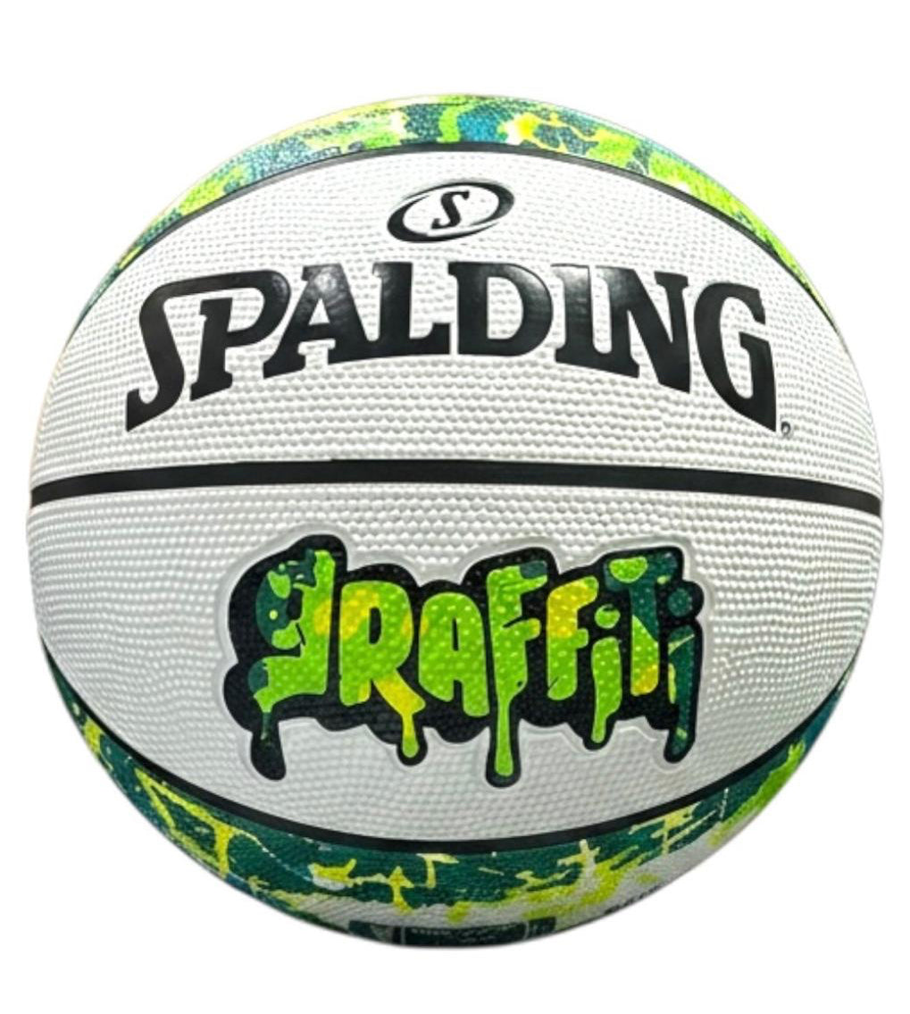 Spalding Graffiti White/Green Basketball