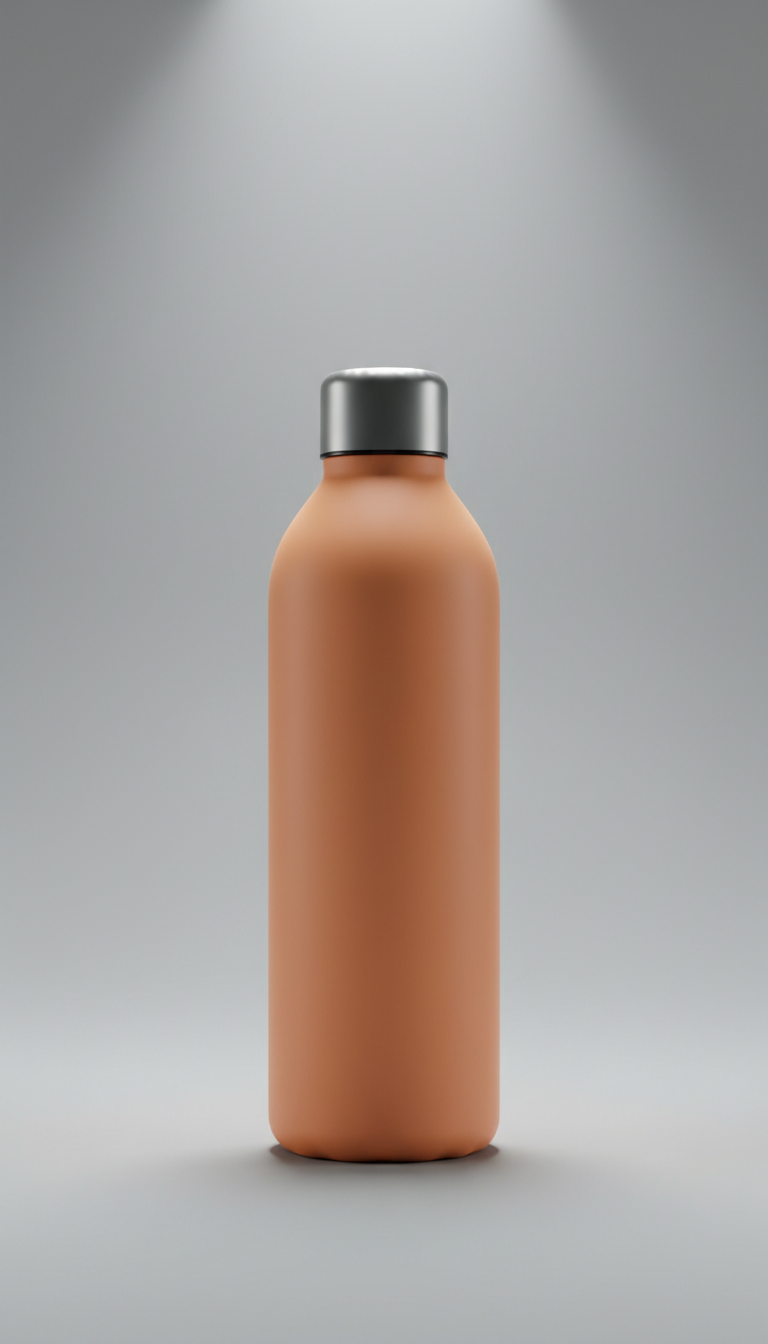 Quiet Orange Minimalist Water Bottle