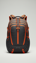 Technical Backpack with Signal Orange Trim
