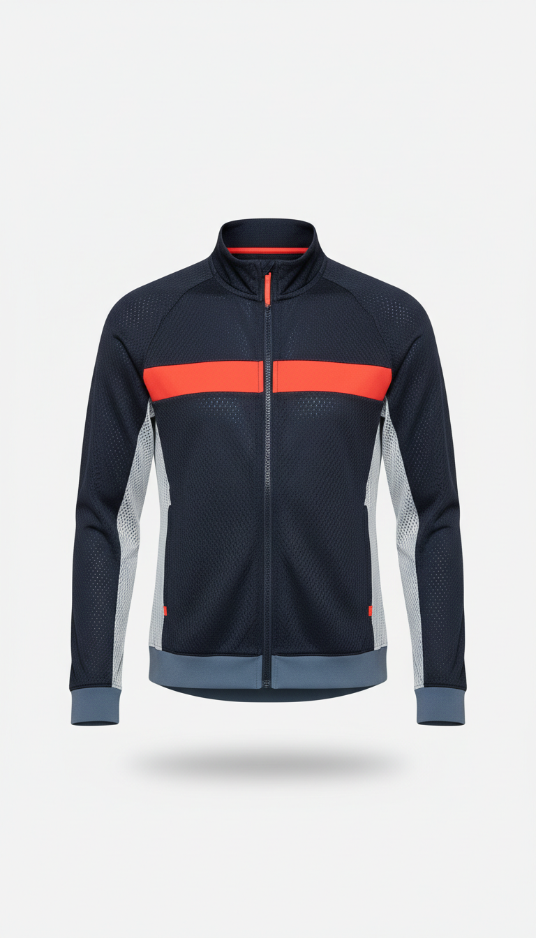 Mesh Running Jacket with Vent Panels