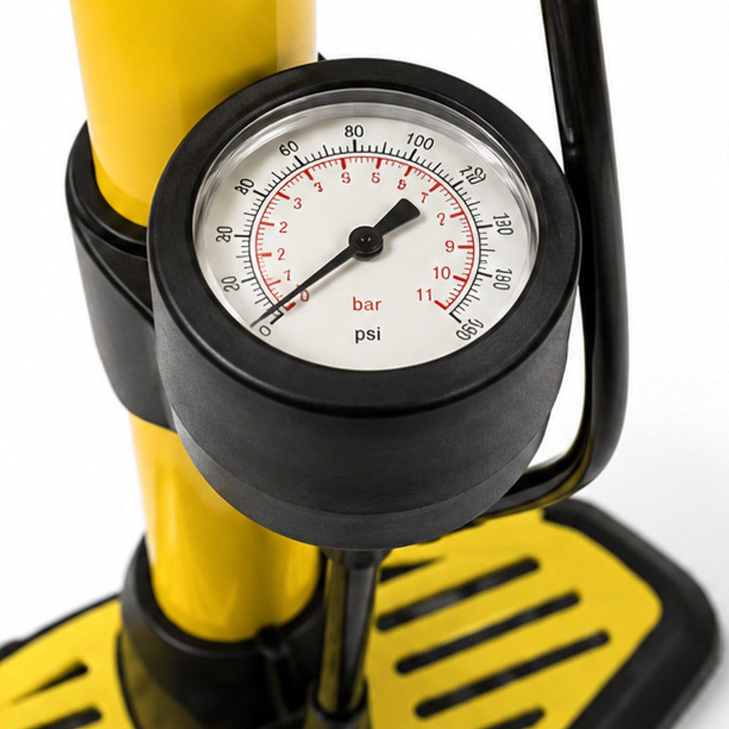 Heavy-Duty Floor Pump with Pressure Gauge